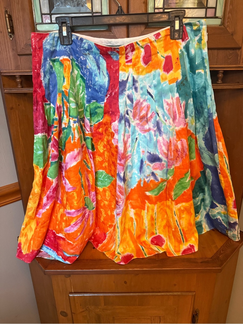 Ralph Lauren Bright Multicolor Floral Dress — Red, Orange, Blue